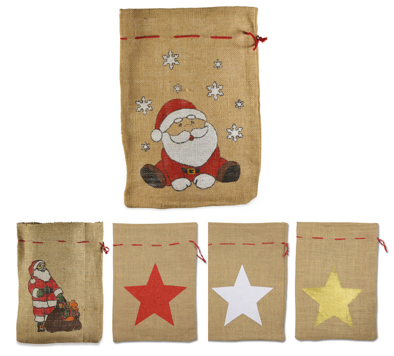Nikolaussack Jutesack 25 x 35 cm | Motiv Geschenkesack Weihnachten Advent