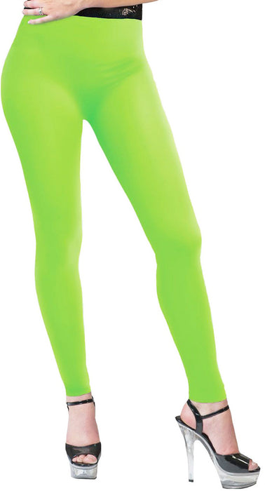 Neon Leggings für Damen zum 80er Jahre Kostüm | Fluo Grün