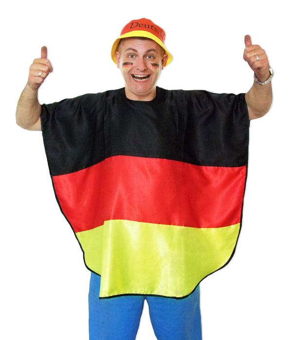 Deutschland Fan Artikel "Poncho" | Schwarz Rot Gelb
