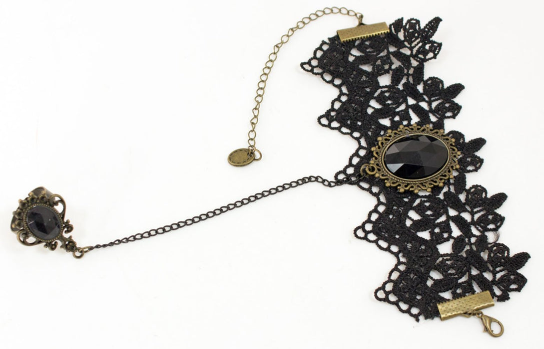 Kamee Armband mit Ring zum Barock Kostüm | Damen Schmuck