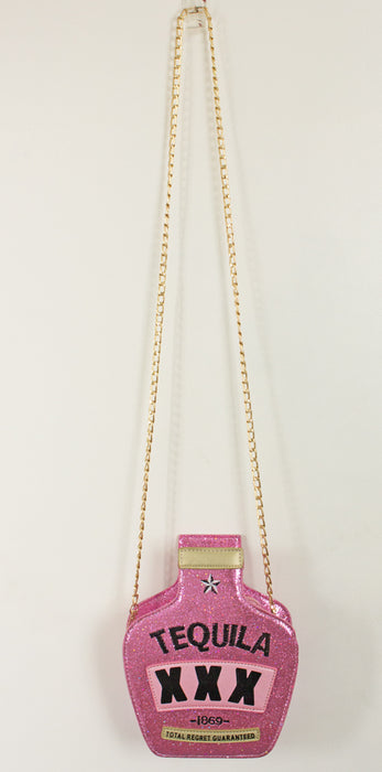 Hochwertige Glitzer Handtasche - Tequila 23cm