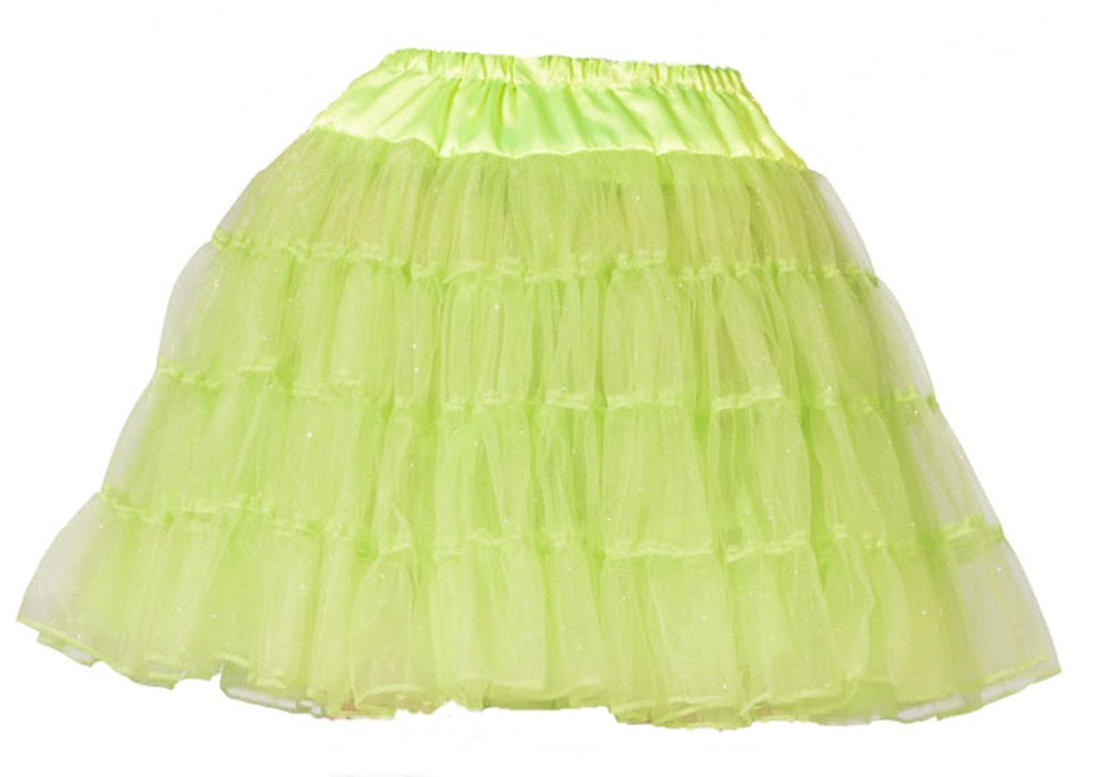 Glitzer Petticoat für Damen 45 cm - Hellgrün