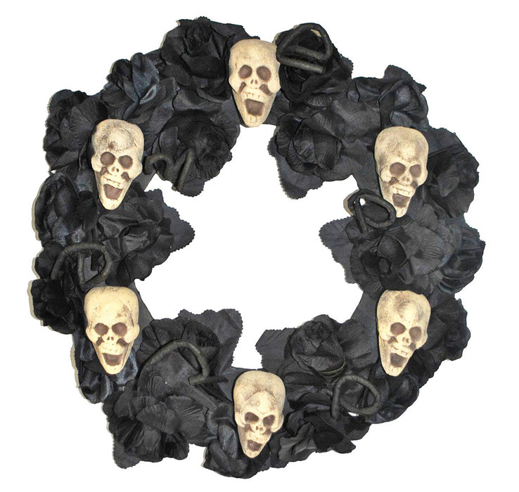 Rosenkranz Black Roses mit Totenköpfen
