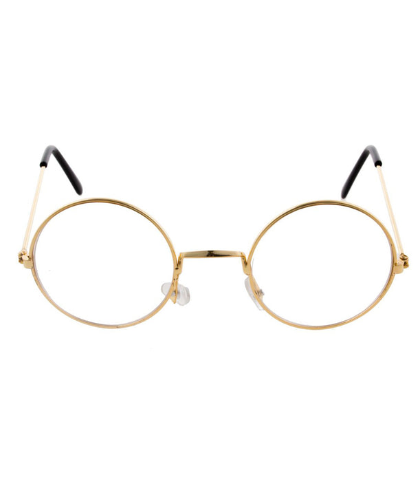 Nickel Brille mit Gläsern - Gold | Kostüm Weihnachtsmann Oma Opa