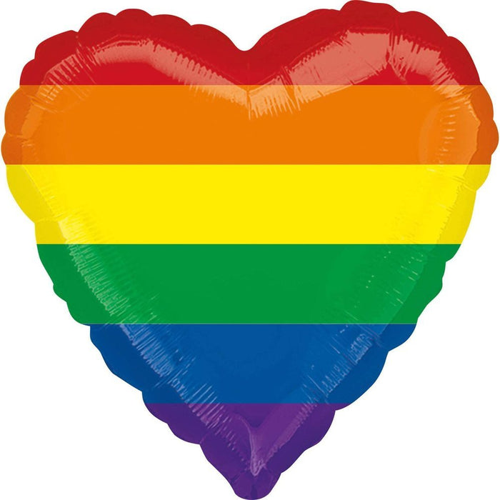 ABC18 Folienballon "Rainbow Regenbogen" Bunt | Ø 43 cm