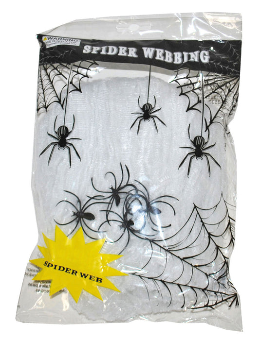 Spinnennetz mit Spinnen Halloween Deko