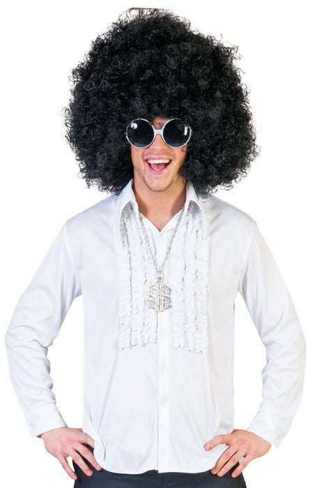 Hippie Rüschenhemd für Herren - Weiß
