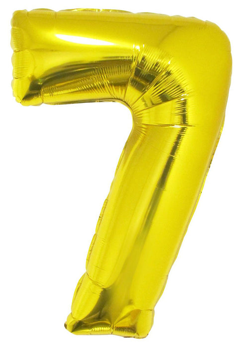 XXL Zahlen Folienballon 100 cm - Gold 7