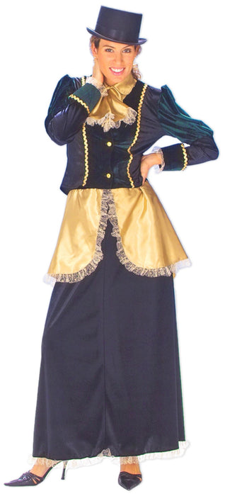 20er Jahre Kostüm für Damen - Langes Kleid | Blau Gold