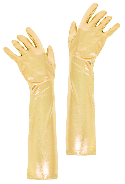 Glitzernde Handschuhe Shine 40 cm - Gold