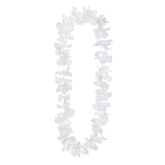 Hawaii Blumenkette "Ohana" zum Südsee Kostüm | Weiß