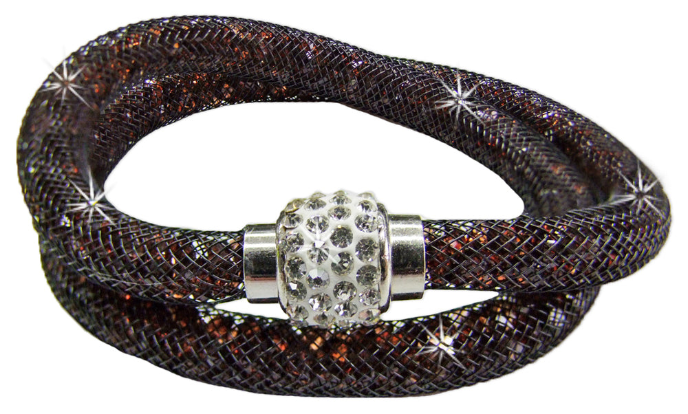 Stardust Armband zweireihig Dunkelbraun