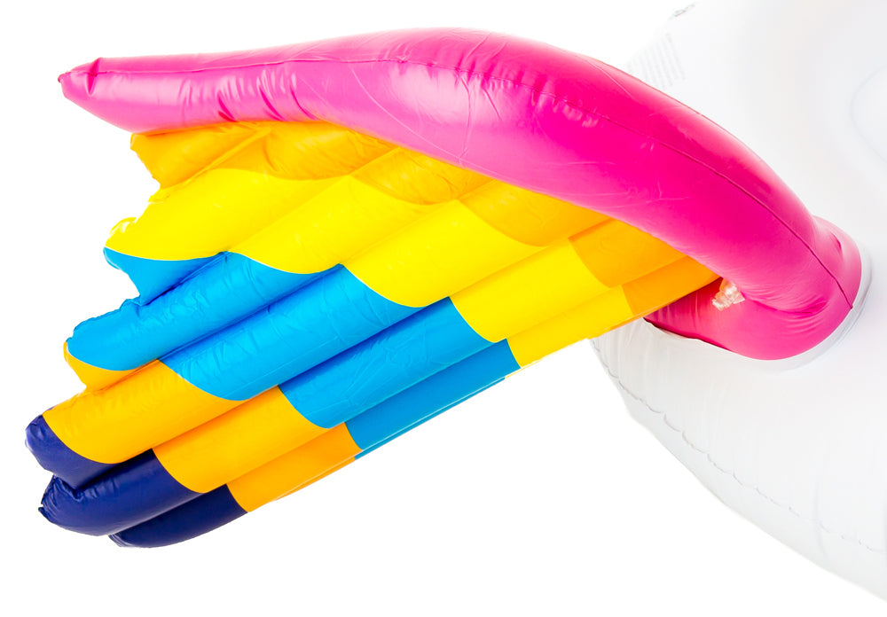 XXL Schwimmtier Regenbogen Einhorn  250 x 200 x 120 cm