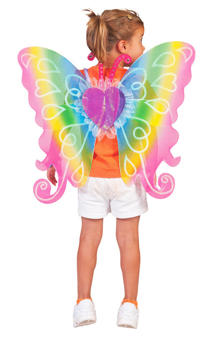 Flügel Regenbogen Fee 60x54 cm | Mehrfarbig