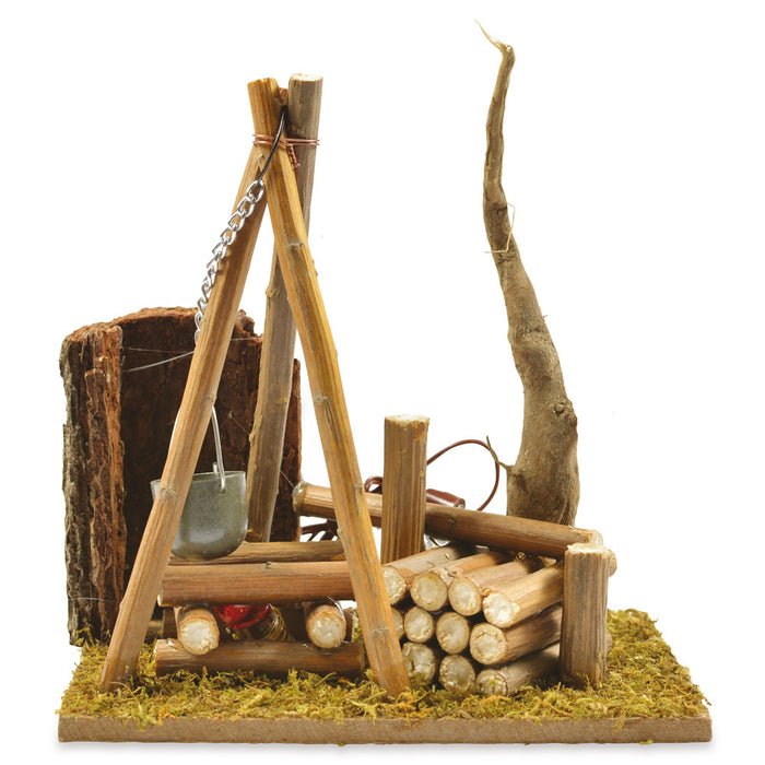 Zubehör Weihnachtskarterippe Modellbau - Lagerfeuer Laterne Krippenzubehör zur Auswahl