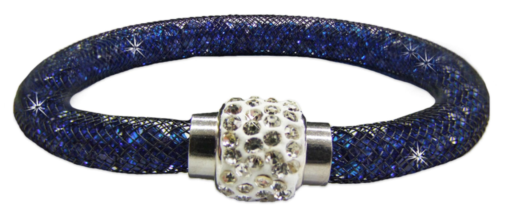 Stardust Armband einreihig mit Glitzerkristallen Blau