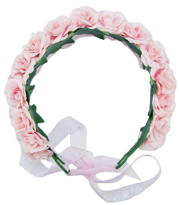 Blumenkranz zum binden mit Rosen - Rosa