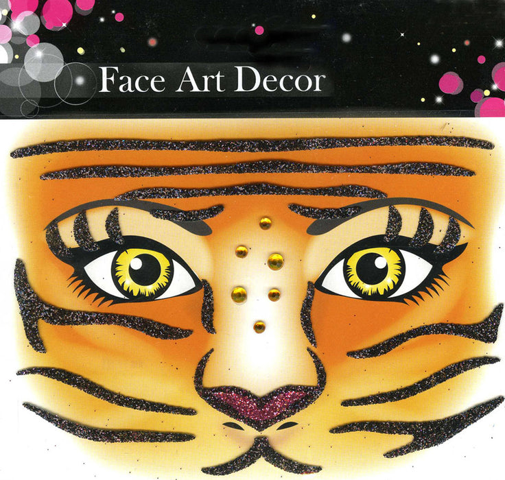 Face Art Decor Glitzer Tattoo Sticker Tiger