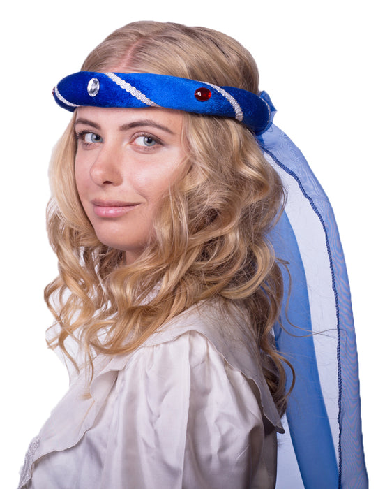 Mittelalter Haarband "Rosalin" für Damen | Prinzessin Burgfräulein Kostüm Schleier