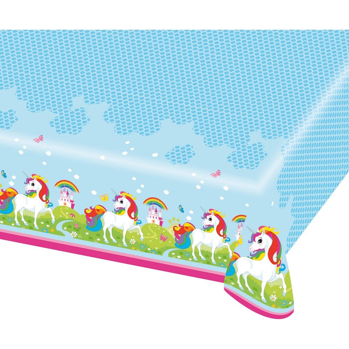 "Regenbogen Einhorn" Partydekoration - Tischdecke aus Kunststoff 120 x 180 cm
