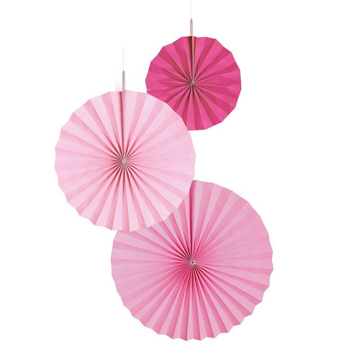 Dekofächer 3er Set Papier | Hot Pink