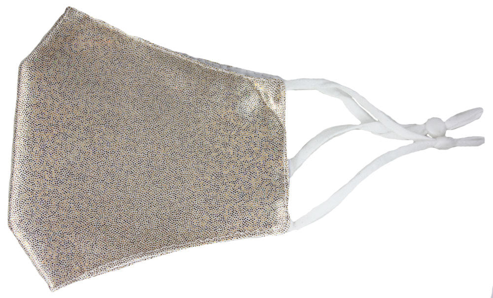 Mund Nase Stoffmaske Gesichtsmaske mit Printmotiv | Community Fashion Maske - Glitzer Roségold
