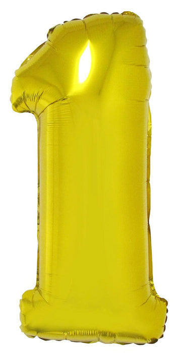XXL Zahlen Folienballon 100 cm - Gold 1