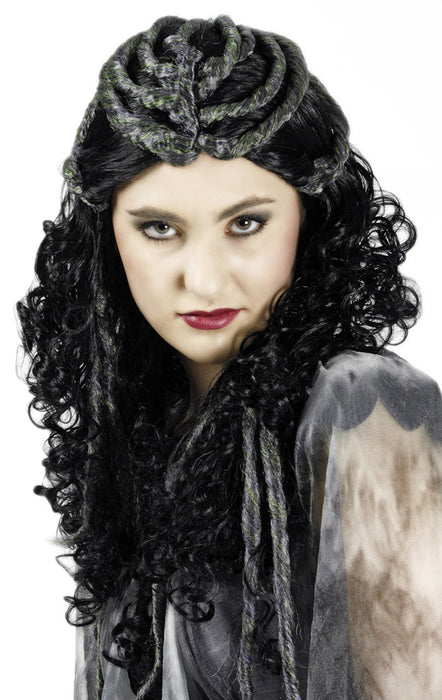 Voodoo Schwarze Langhaar Perücke mit Dreadlocks