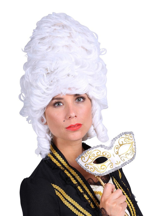 Barock Perücke "Madame de Pompadour" für Damen - Weiß