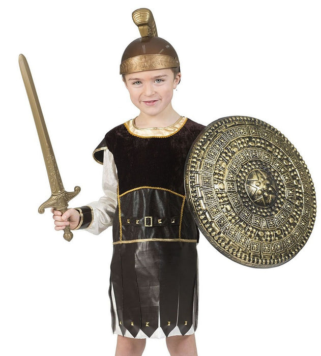 Römer Gladiator Kinderkostüm - Braun Gold | Tunika für Jungen