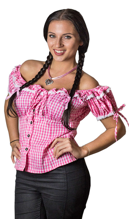 Trachten Bluse Liesl Rosa