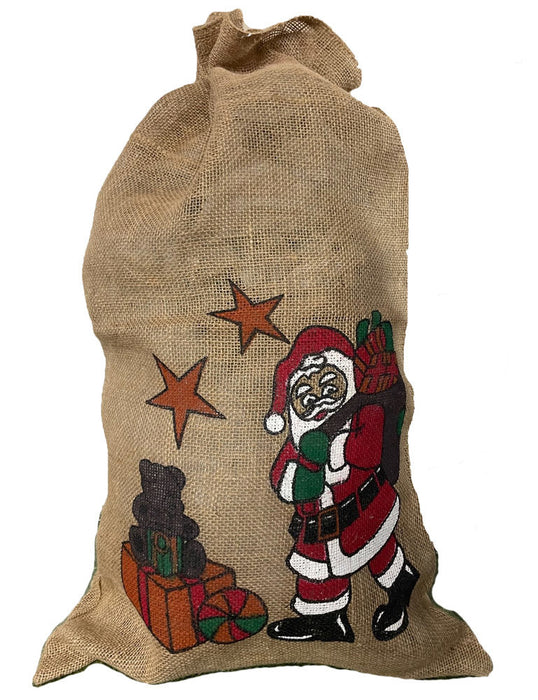Riffelmacher Nikolaus Jutesack 80 x 50 cm "Weihnachtsmann" 19411 | Natur