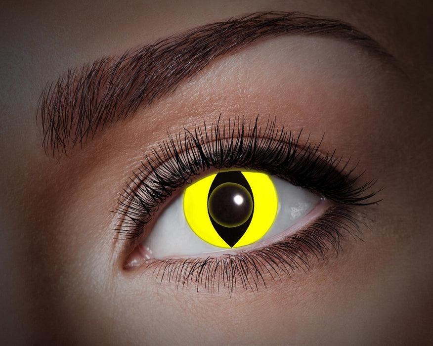 Eyecatcher UV Kontaktlinsen - Flash Yellow Cat U78 | Farbige 1-Monatslinsen
