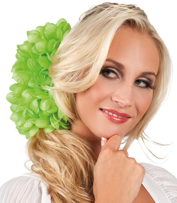 Blumen Haarspange Große Dahlie - Grün
