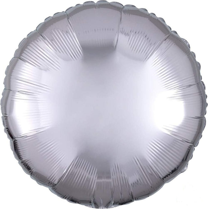 "Standard" Runder Folienballon 43 cm - Silber Metallic