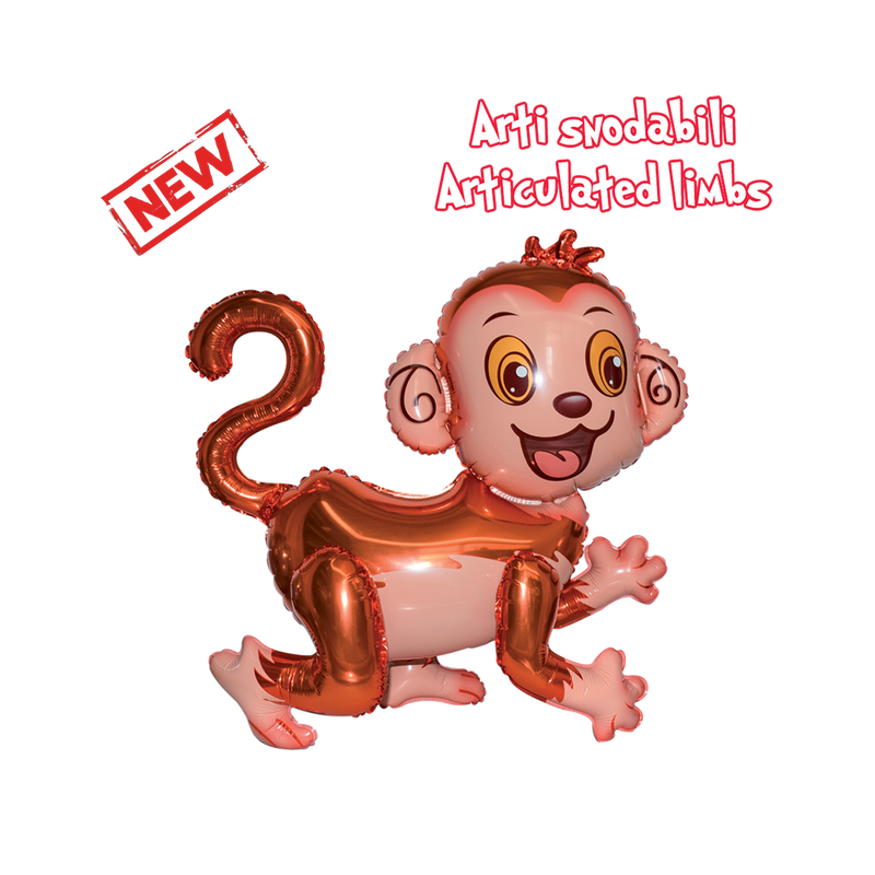 ABC 4D Folienballon "Affe" | 54cm