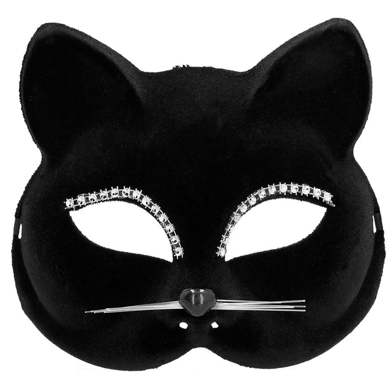 Augenmaske Halbmaske "Schwarze Katze"
