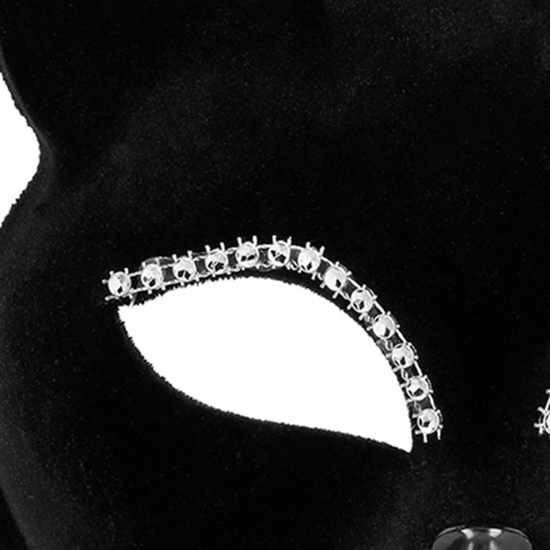 Augenmaske Halbmaske "Schwarze Katze"