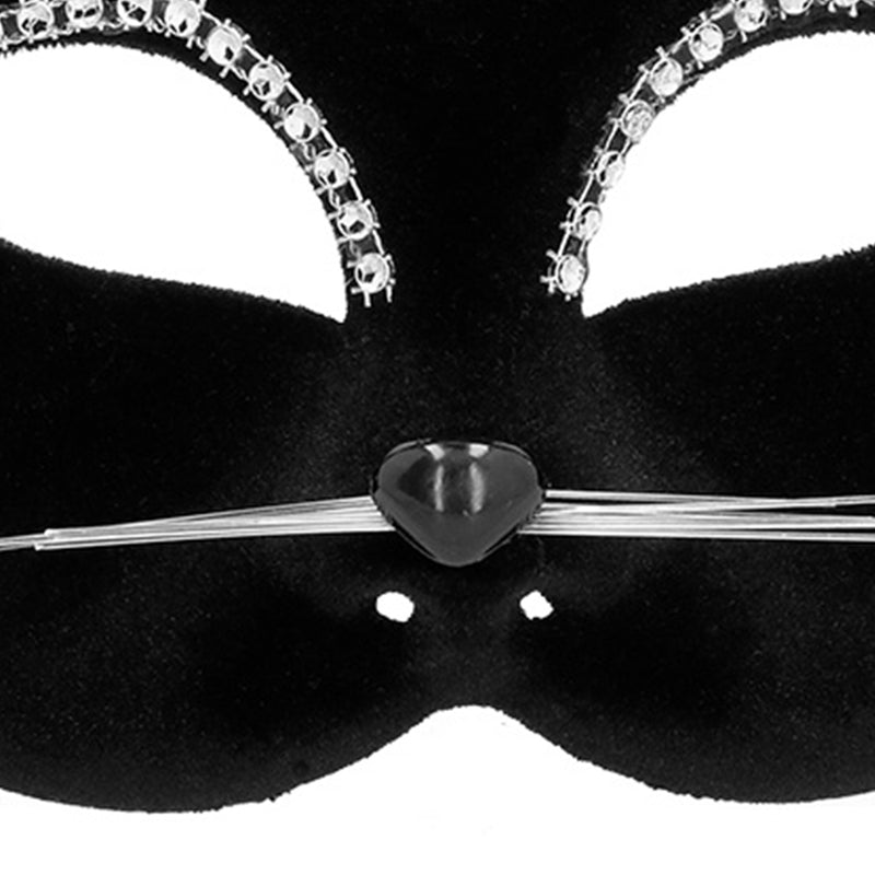 Augenmaske Halbmaske "Schwarze Katze"