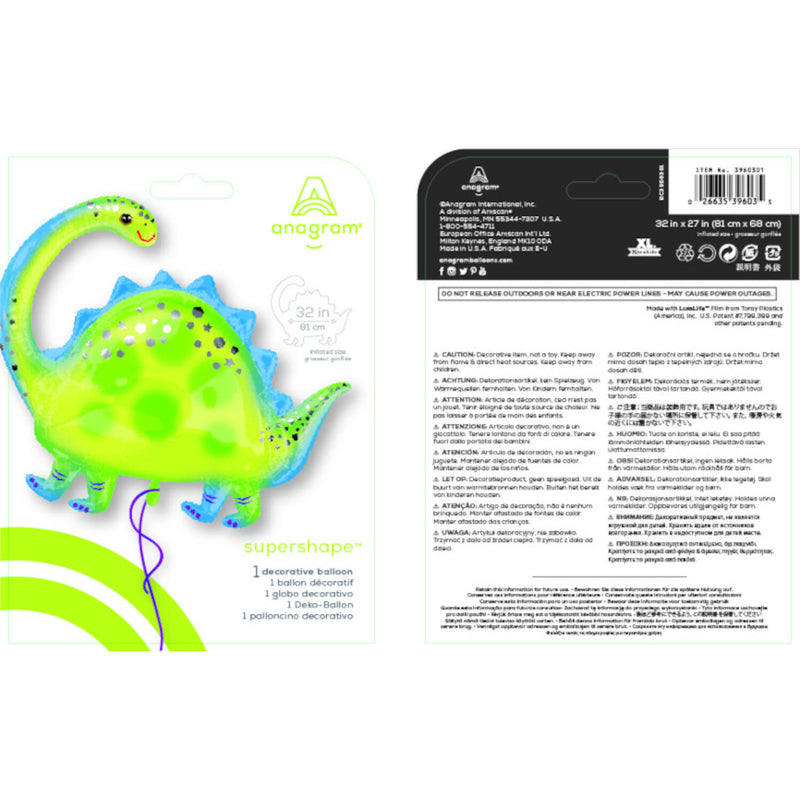 Shape Folienballon "Brontosaurus" | 81x68 cm