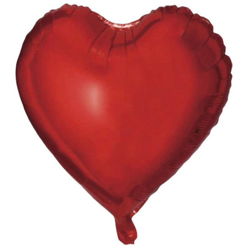 18"/Ø43cm Herz Folienballon  Uni | Rot