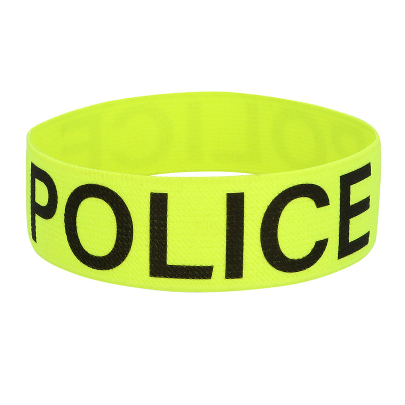 Armband "Police" | Gelb UV Schwarzlicht