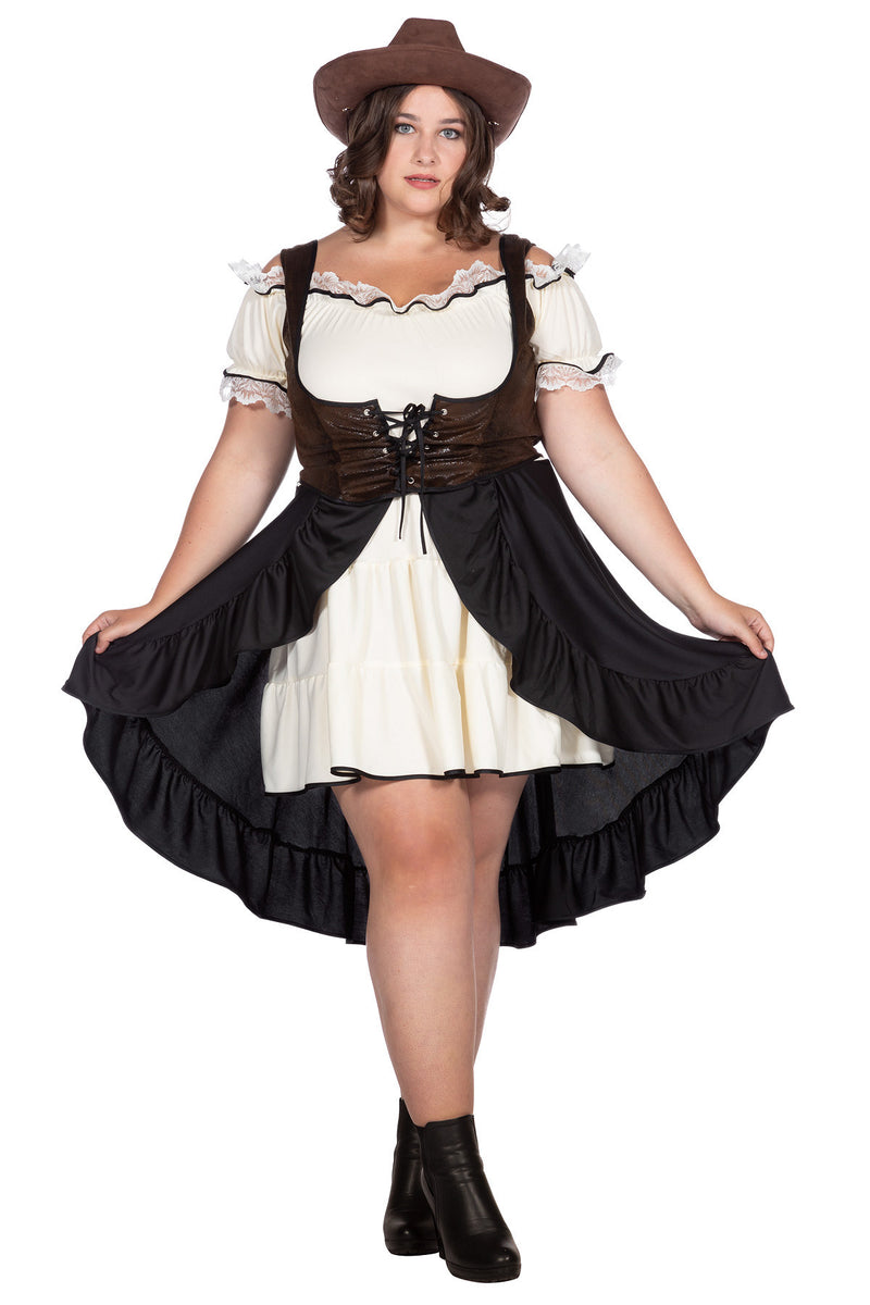 Cowgirl "Blaze" Kostüm für Damen | Braun - Wilder Westen