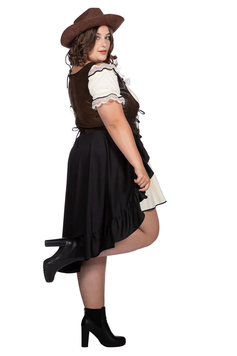 Cowgirl "Blaze" Kostüm für Damen | Braun - Wilder Westen