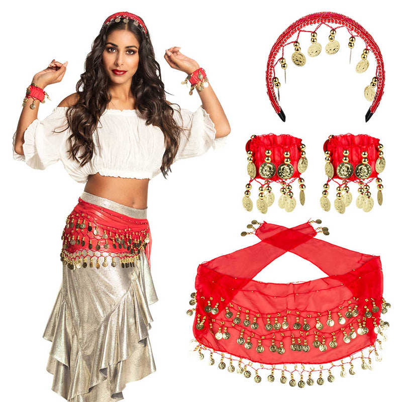 Bauchtänzerin "Belly Dance" Kostüm-Set | 4-tlg.