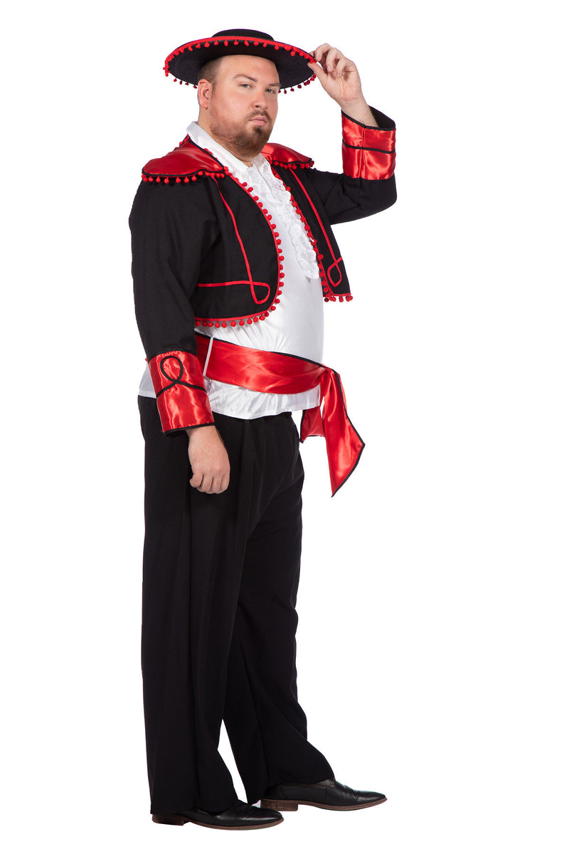 Spanier "Diego" Kostüm für Herren 3-tlg. | Schwarz Rot