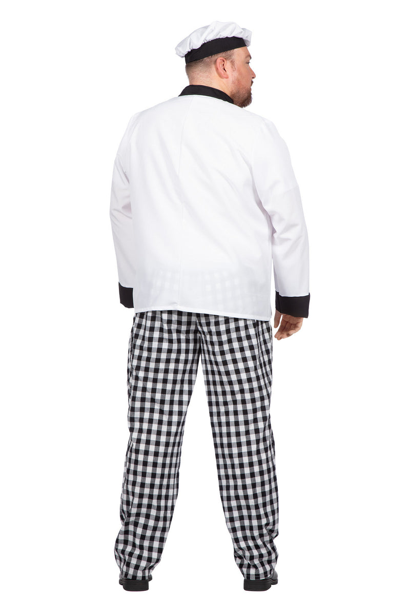 Kostüm "Chefkoch" für Herren 3-tlg. | Weiß Schwarz