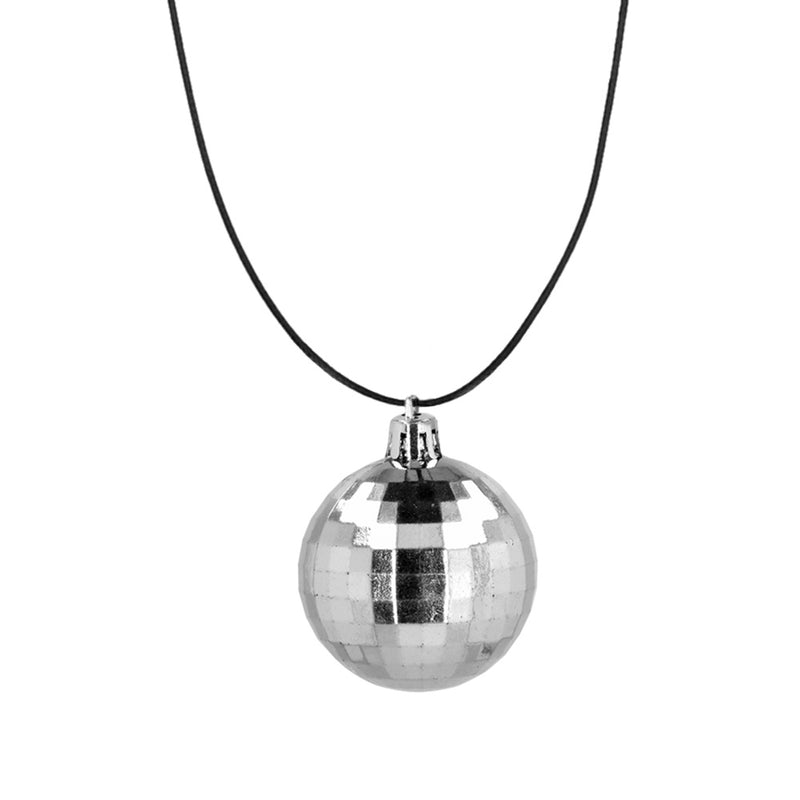 Kostüm-Set "Discokugel" 6-tlg. | Silber - Schmuck Brille Diadem