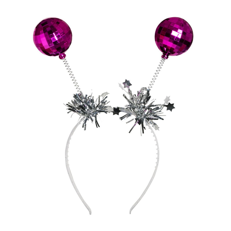 Haarreif mit Discokugeln | Silber/Blau/Pink sortiert