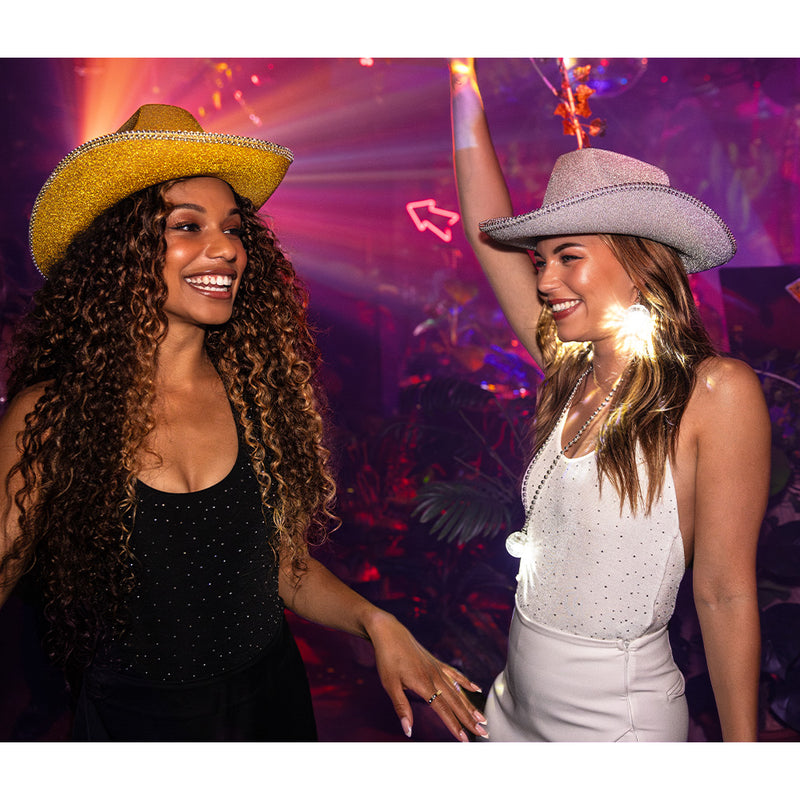 Ohrringe "Discokugel" mit LED-Beleuchtung | Silber